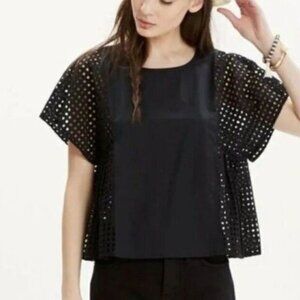 Madewell Open Weave Small Black Shirt
